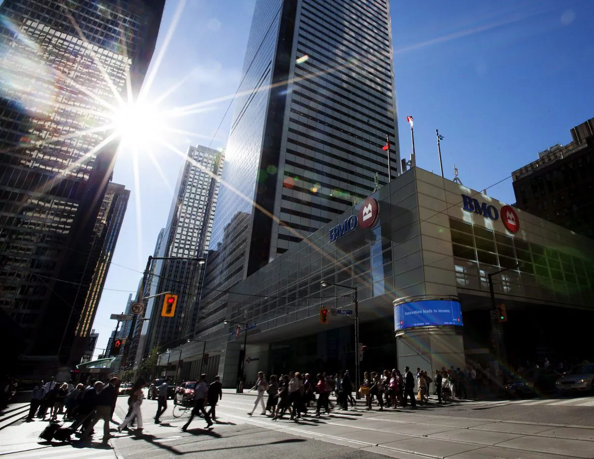 Canada’s six largest banks located in Toronto’s financial district are seen in a file photo. (The Canadian Press/Michelle Siu)