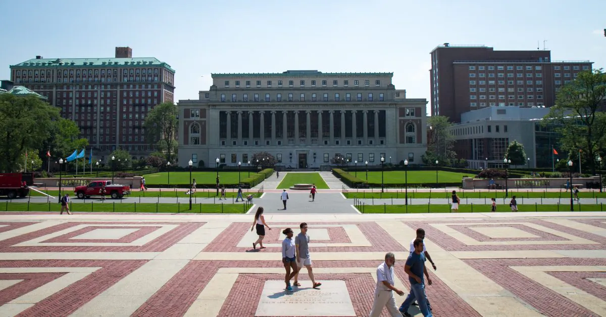 The campus of Columbia University with the Butler Library in the foreground, in Manhattan, in 2012. (Benjamin Chasteen/Epoch Times)