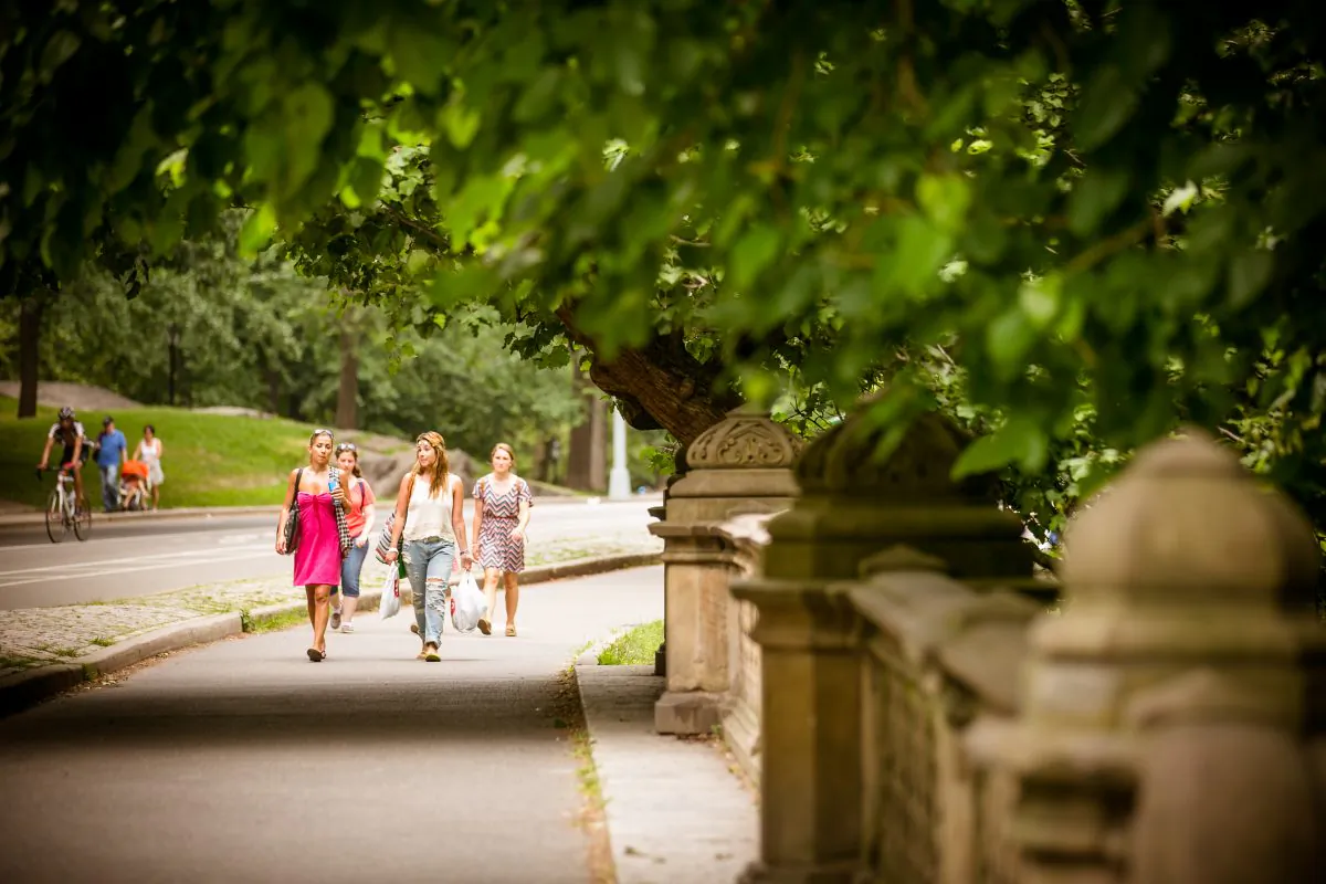 People relax and recreate on a hot Summer day, in Central Park, New York City, on July 3, 2014. (Edward Dai/Epoch Times)