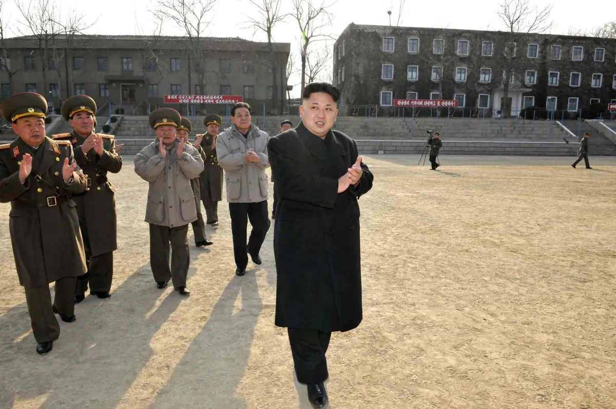 An undated picture of North Korea's leader Kim Jong Un, released from North Korea's official Korean Central News Agency on Jan. 12 shows North Korean leader Kim Jong-Un inspecting the command of Korean People's Army (KPA) Unit 534. (KNS/AFP/Getty Images)