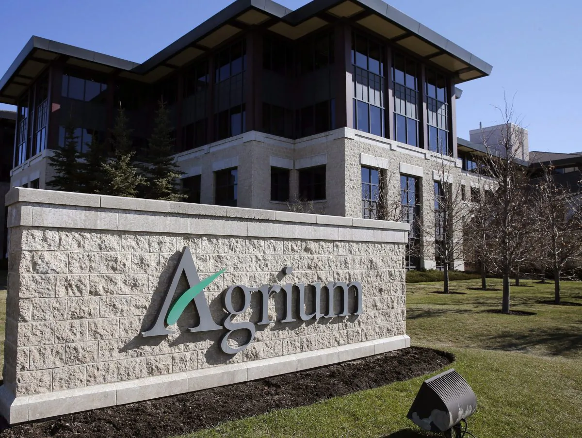 Agrium’s headquarters is pictured in Calgary on May 7, 2014. The company has been very active in buying back its own stock over the past few years. (The Canadian Press/Larry MacDougal)