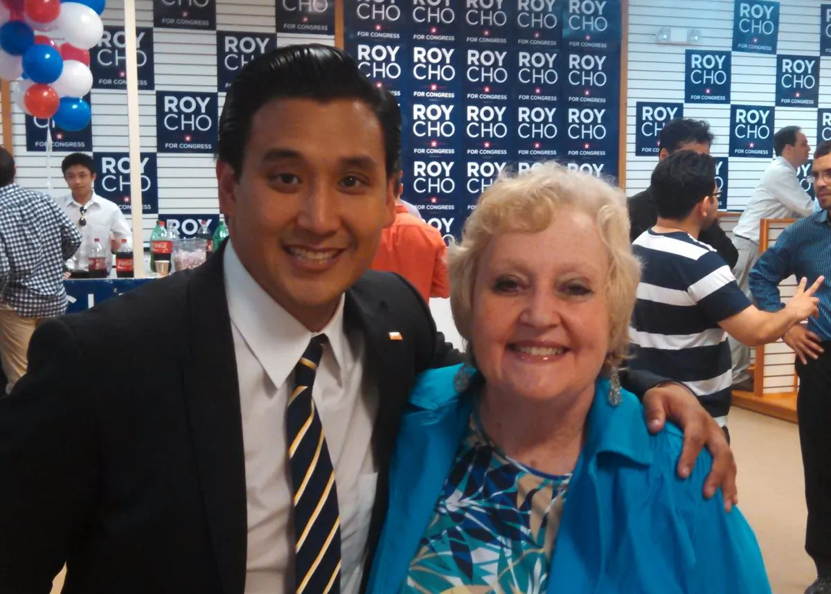 Roy Cho and Kathy Maher (Bill's sister) who is working on his campaign.