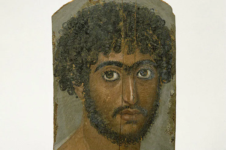 Mummy Portrait of a Bearded Man (ca. AD 170-180). Walters Art Museum. (Wikimedia Commons)