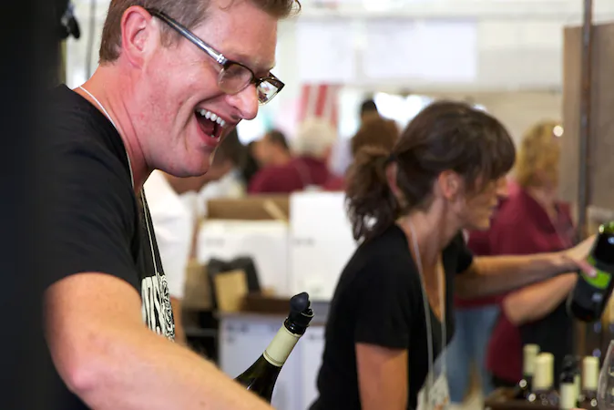 Ben Peacock, owner of Tousey Winery in Germantown, N.Y., at last year's festival (Kelly Nulty)