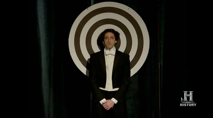 Adrien Brody as escape artist Houdini in the History Channel miniseries “Houdini.” (Repertoire Films/History Channel)