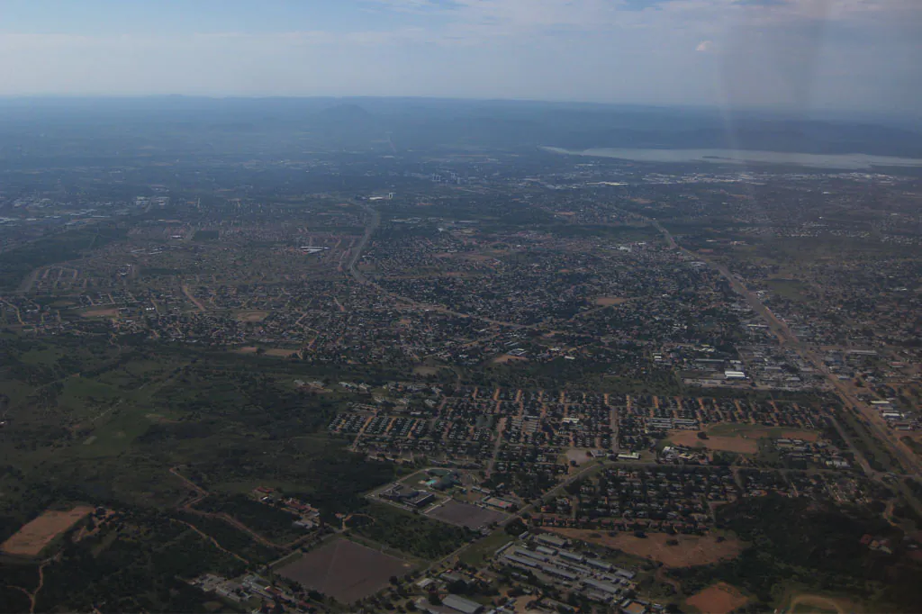 Aerial view of Gaborone, capital of Botswana. (Wikimedia Commons)
