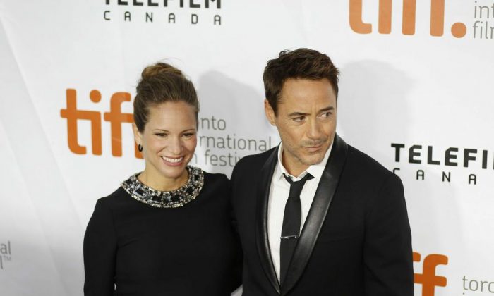 Robert Downey Jr. and his wife Susan Downey at the red carpet premiere for 'The Judge' at Toronto International Film Festival on September 4, 2014. (Eric Sun/Epoch Times)
