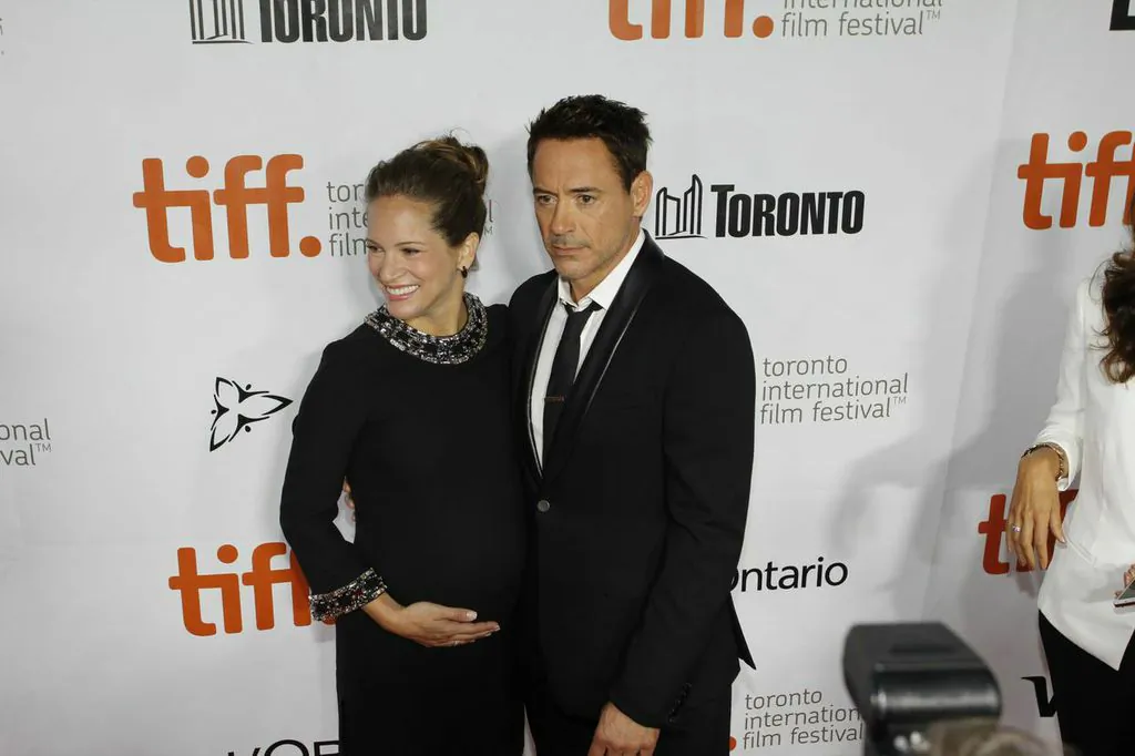 Robert Downey Jr. and wife Susan Downey during the red carpet premiere for "The Judge" at the Toronto International Film Festival (TIFF) on September 4, 2014. (Eric Sun/Epoch Times)