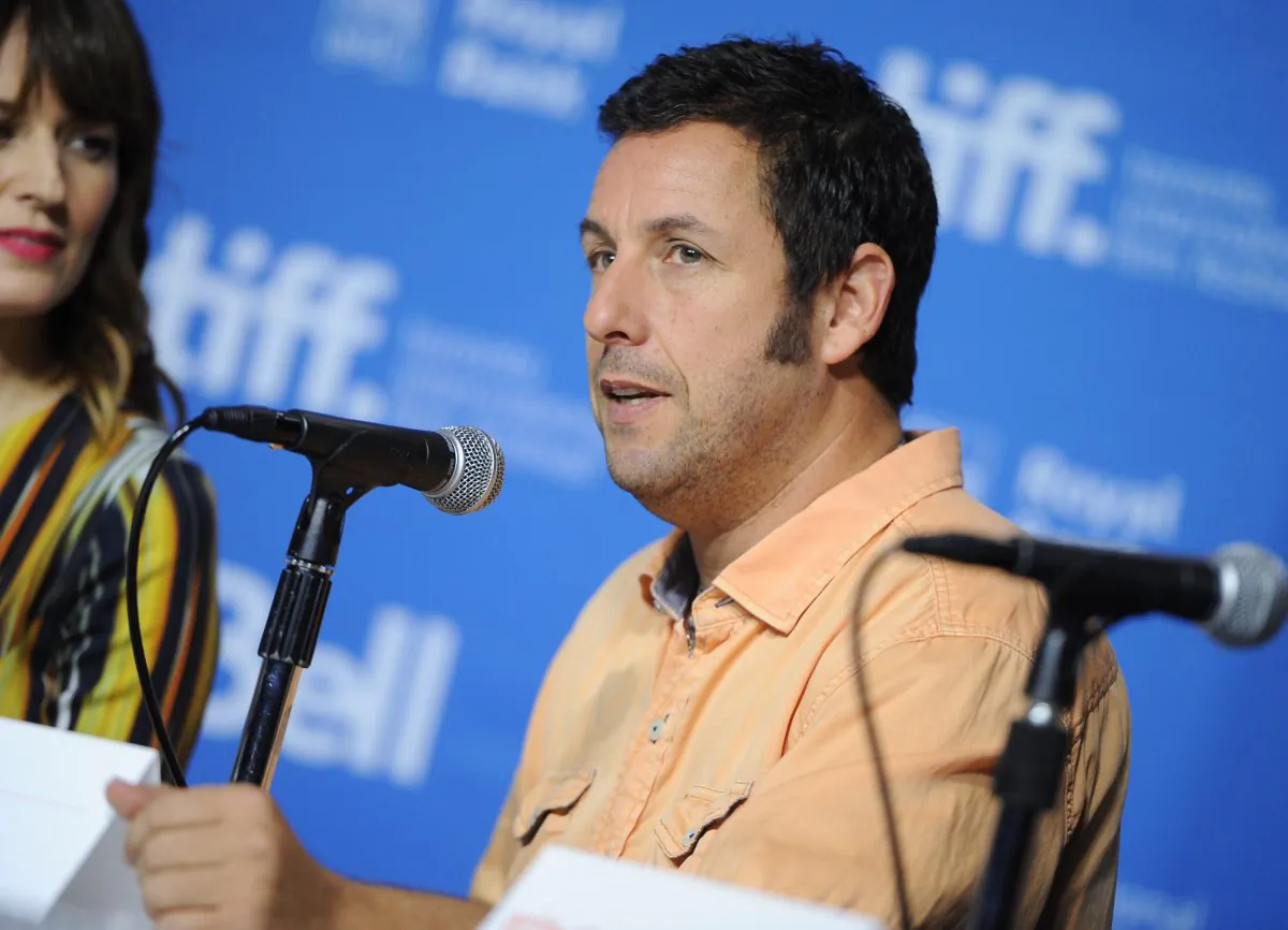 Actor Adam Sandler participates in the "Men, Women & Children" press conference during the Toronto International Film Festival on Saturday, Sept. 6, 2014, in Toronto. (Photo by Evan Agostini/Invision/AP)