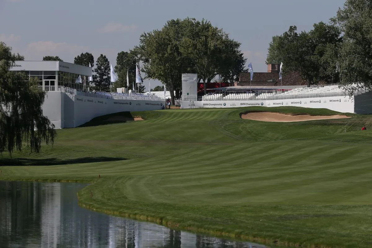A view up the 18th fairway to the 18th hole at the BMW Championship at the Cherry Hills Country Club on September 2, 2014 in Cherry Hills Village, Colorado. (Doug Pensinger/Getty Images) 