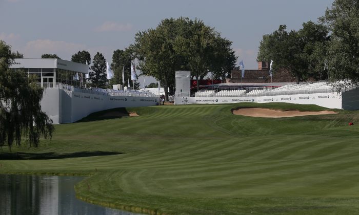 A view up the 18th fairway to the 18th hole at the BMW Championship at the Cherry Hills Country Club on September 2, 2014 in Cherry Hills Village, Colorado. (Doug Pensinger/Getty Images) 