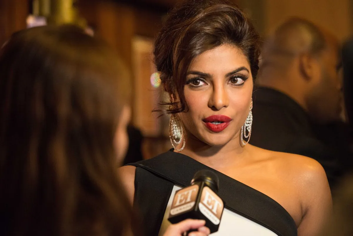 Actress Priyanka Chopra walks the red carpet at the premier of her latest film "Mary Kom" at Elgin Theatre in Toronto Sept 4, 2014. (Matthew Little/Epoch Times)