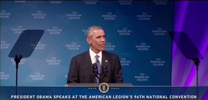 President Obama Addresses the American Legion