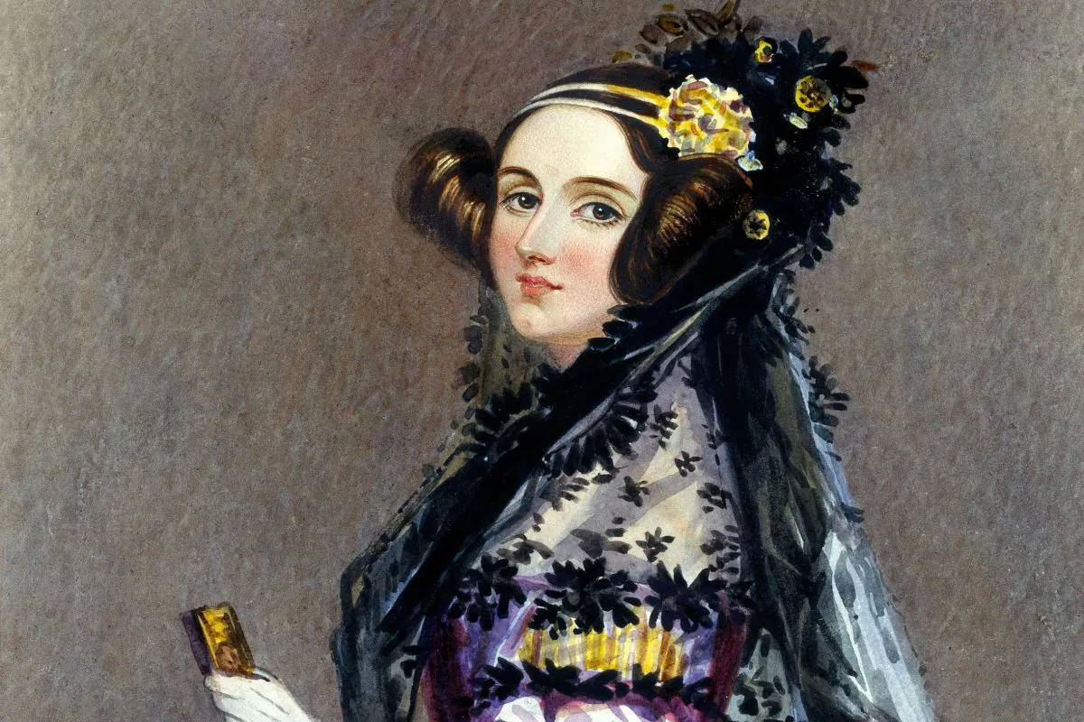 Watercolor portrait of Ada Lovelace (née Ada Byron), a computing pioneer, by Alfred Edward Chalon. (Sir Henry Norris/Wikimedia Commons)