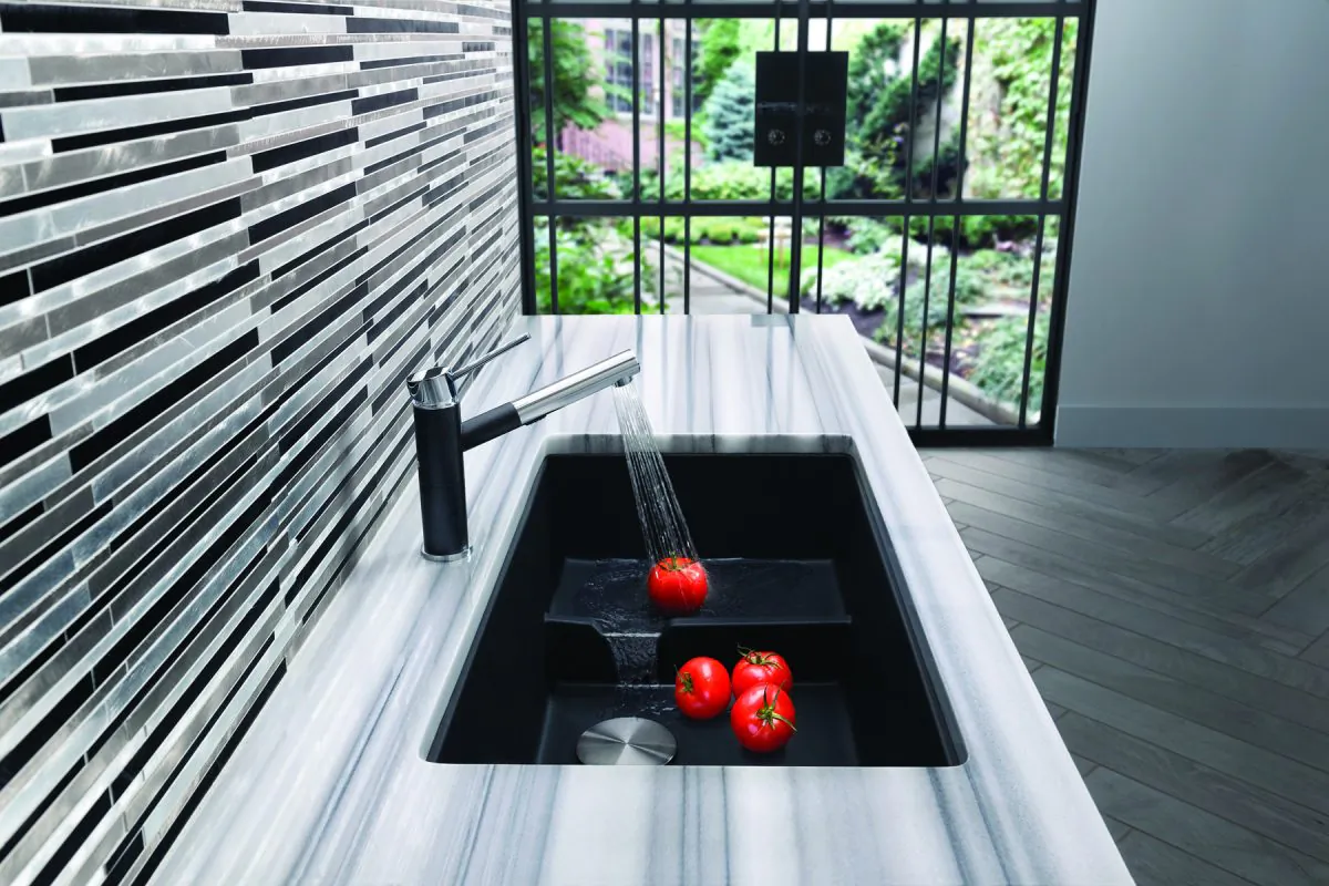 Silgranit, a patented material that combines 80 percent natural granite stone with an acrylic-resin formula, gives sinks unsurpassed hardness, strength, and durability. (News Canada)