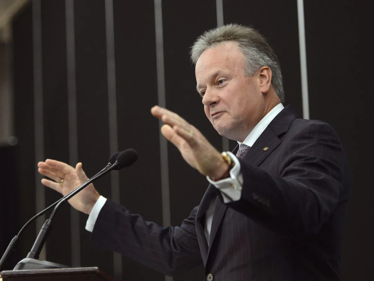 Bank of Canada governor Stephen Poloz speaks in Drummondville, Que., on Sept. 16, 2014. The central bank is reinforcing its hands-off position when it comes to influencing the Canadian dollar. (The Canadian Press/Ryan Remiorz)