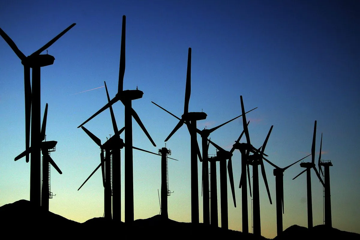 Wind turbines near Palm Springs, Calif., on May 13, 2008. (David McNew/Getty Images)