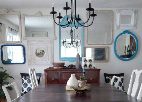 Vintage Mirror Gallery Wall via Hometalker Number Fifty-Three