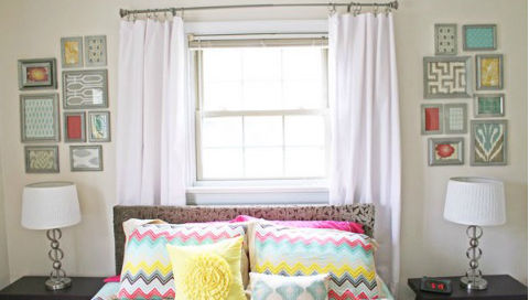 Fabric Gallery Wall via Hometalker Megan Rapp