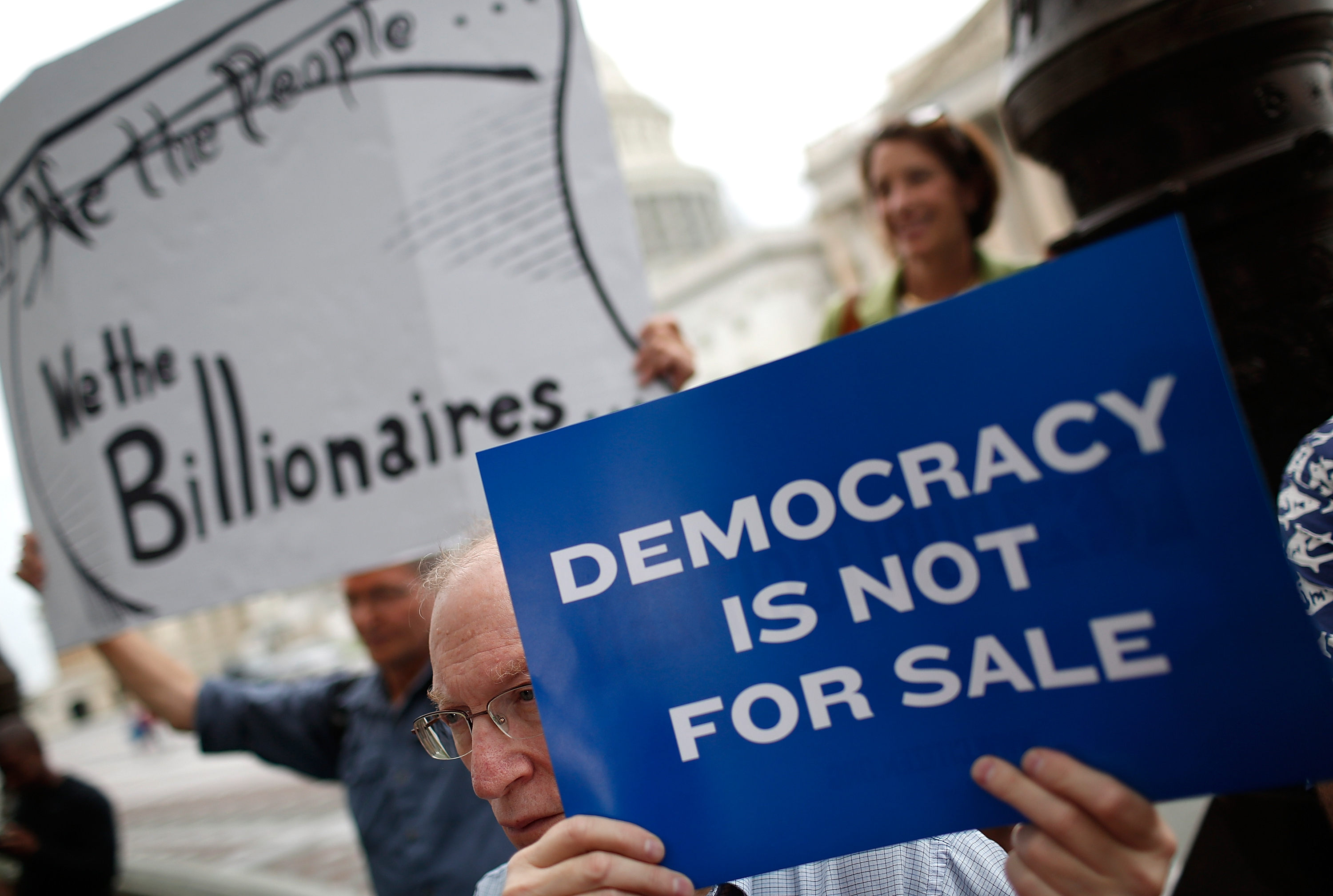 Activists And Democratic Lawmakers Hold Rally Supporting A Constitutional Resolution Limiting Campaign Finance Spending