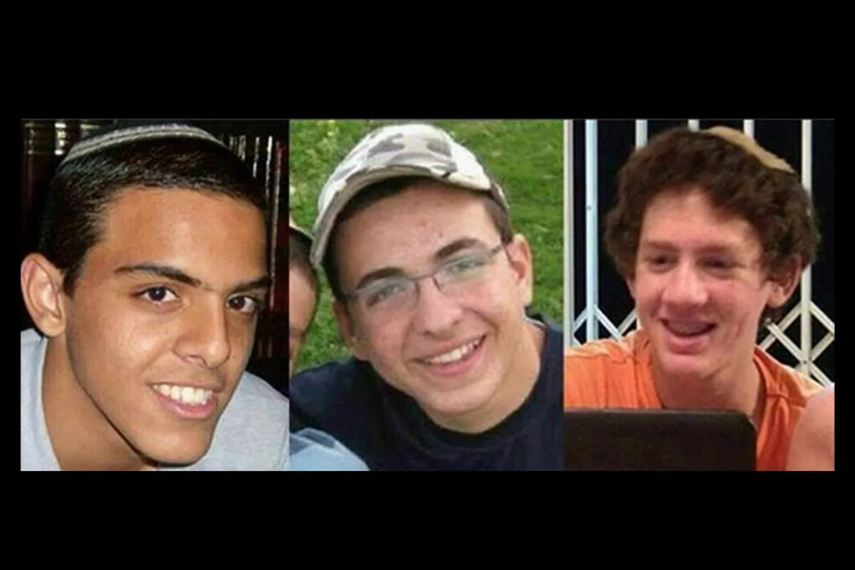 This undated image released by the Israel Defense Forces shows a combination of three photos of Israeli teens Eyal Yifrah, 19, Gilad Shaar, 16, and Naftali Fraenkel, a 16-year-old with dual Israeli-American citizenship, who disappeared while hitchhiking home near the West Bank city of Hebron late at night on June 12, 2014, and were never heard from again. Their bodies were found two weeks later. Israeli forces stormed a West Bank hideout early on Tuesday, Sept. 23, 2014, and killed two Palestinians suspected in the fatal abduction of three Israeli teens in June, one of the incidents that ultimately sparked the Gaza war this summer, an Israeli military spokesman said. (AP Photo/Israel Defense Forces)