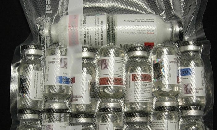 This image is an image taken during the September 2007 Anabolic Steroid "Operation raw deal" bust. The image is public domain because it was taken by the Drug Enforcement Administration. This is an image of capsules of various anabolic steroids.
