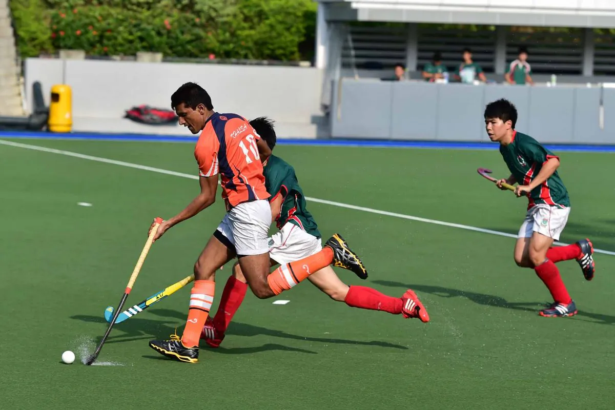 Attacker Arshad Muhammed of Khalsa-A shows his speed during their Premier division match with KCC-A on the opening day of the 2014-15 season at King’s Park on Sunday Sept 21, 2014. Khalsa put up a strong performance winning the match 13-2. (Bill Cox/Epoch Times)
