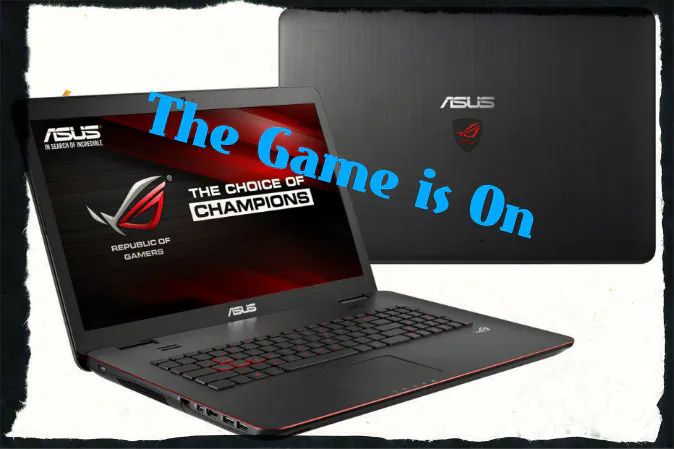 Asus ROG G551 Notebook (Courtesy of Asus; effects added by Epoch Times)