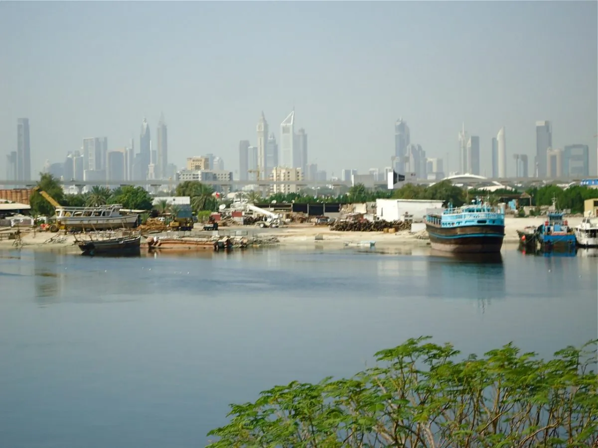 Dhows along Dubai Creek. (Susan James)