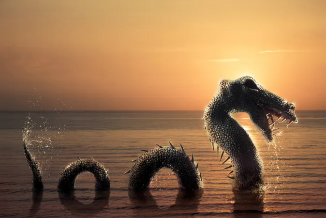 Drawing of the Loch Ness Monster. (Shutterstock*)