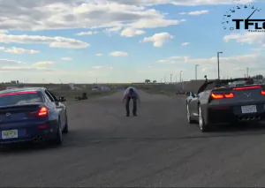 Video: 2015 Chevy Corvette vs BMW Alpina B6 XDrive Grand Coupe Drag Race