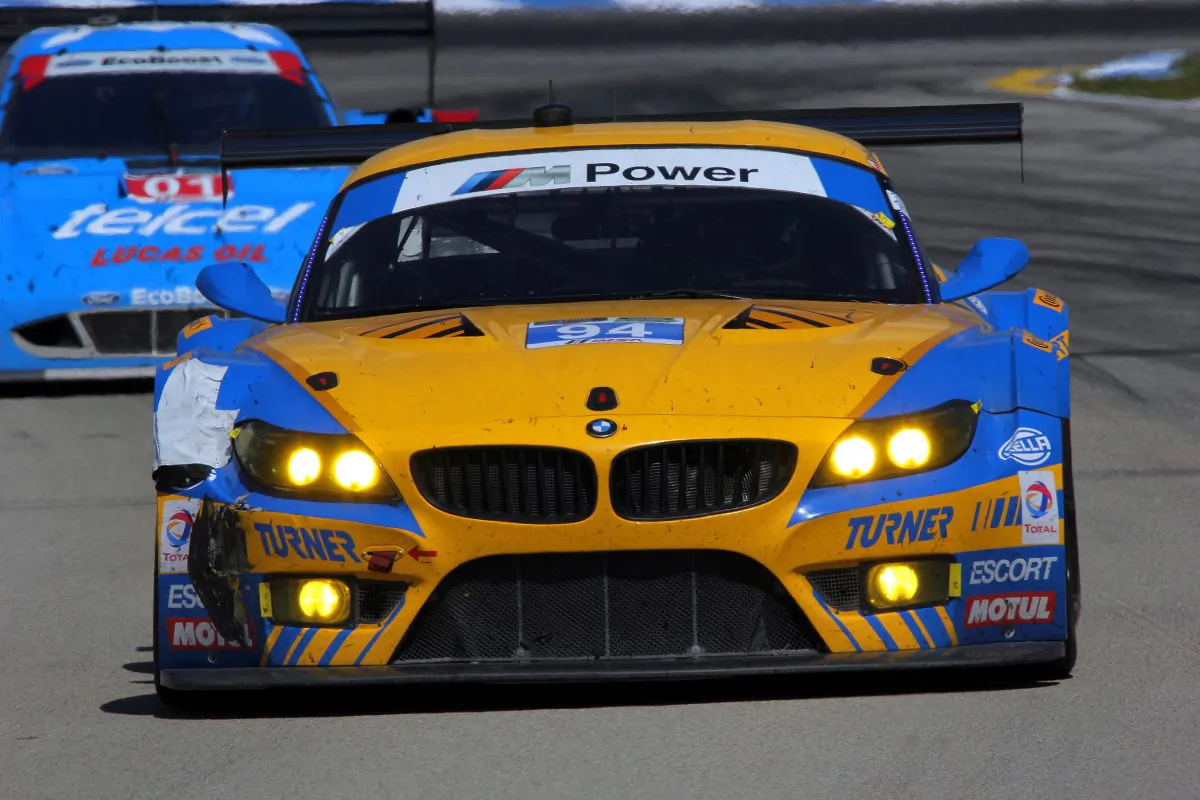 Dane Cameron has a decent shot at both the race win and the GTD class title in the #94 Tunrer Motorsports BMW Z4 GTE. (Chris Jasurek/Epoch Times)