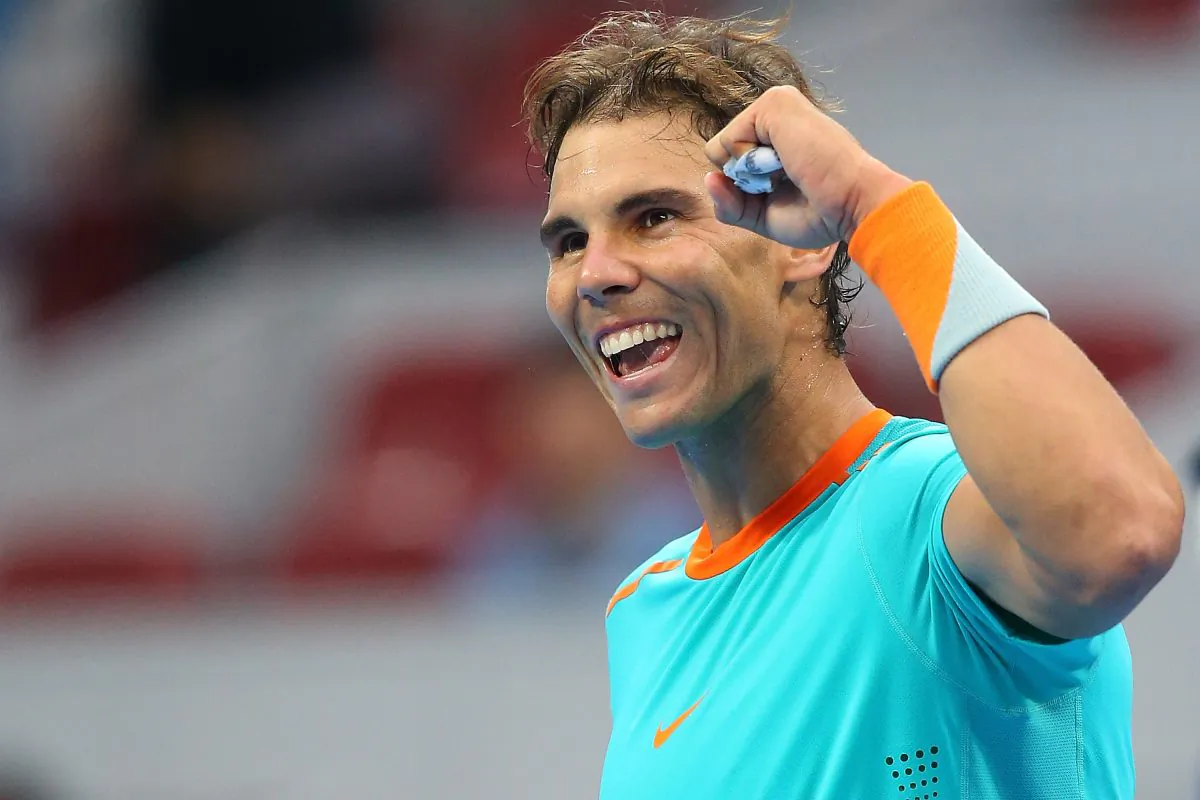 BEIJING, CHINA - SEPTEMBER 30: Rafael Nadal of Spain celebrates winning his match against Richard Gasquet of France during day four of the China Open at the National Tennis Center on Sept 30, 2014 in Beijing, China. (Chris Hyde/Getty Images)