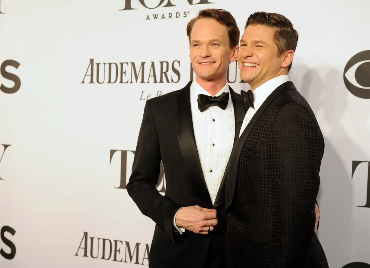 In this June 8, 2014 file photo, Neil Patrick Harris, left, and David Burtka arrive at the 68th annual Tony Awards at Radio City Music Hall in New York. The How I Met Your Mother star and his actor-chef groom were married Sept. 6, in Italy. Theyd been dating for 10 years and are parents to 3-year-old twins, Gideon and Harper. (Photo by Charles Sykes/Invision/AP, File)