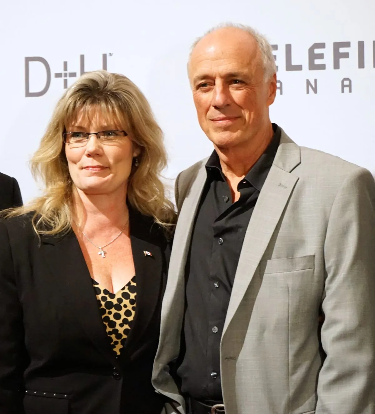 Heritage Minister Shelly Glover and "Elephant Song" director Charles Binamé pose at the Ottawa premiere of the movie on Sept. 30, 2014. (Pam McLennan/Epoch Times)