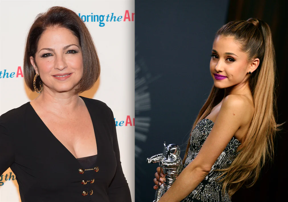 Ariana Grande (Photo by Jordan Strauss/Invision/AP) and Gloria Estefan (Photo by Scott Roth/Invision/AP)