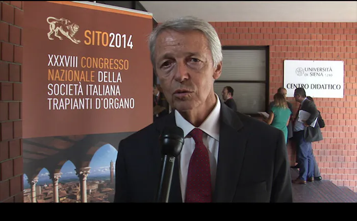 Professor Franco Citterio, President of the Italian Society of Organ Transplantation, during the congress held in Siena, Italy. (Konstantin Skabrin / Epoch Times)