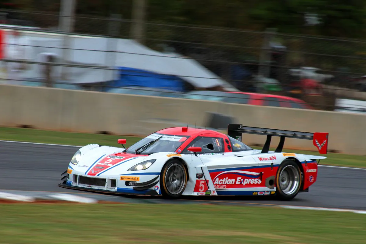 Christian Fittipaldi in the  #5 Action Express Racing Coyote-Corvette won pole for the Tudor United Sportscar Champion Petit Le Mans season finale with a record-setting lap of 1:14.508 at 122.725 mph. (Chris Jasurek/Epoch Times)