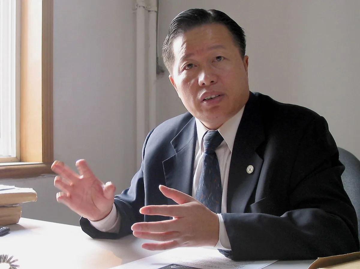 Human rights lawyer Gao Zhisheng is seen in his former office in Beijing in a Nov. 2, 2005, file photo. (Verna Yu/AFP/Getty Images)