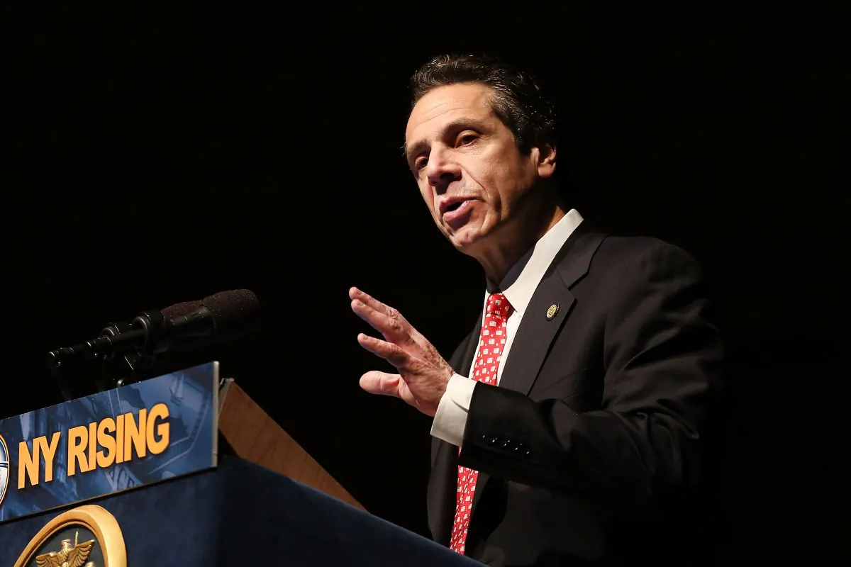 New York Governor Andrew Cuomo delivers his State of the State and budget proposals at The City College of New York in New York City on Feb. 6, 2013. (Spencer Platt/Getty Images)
