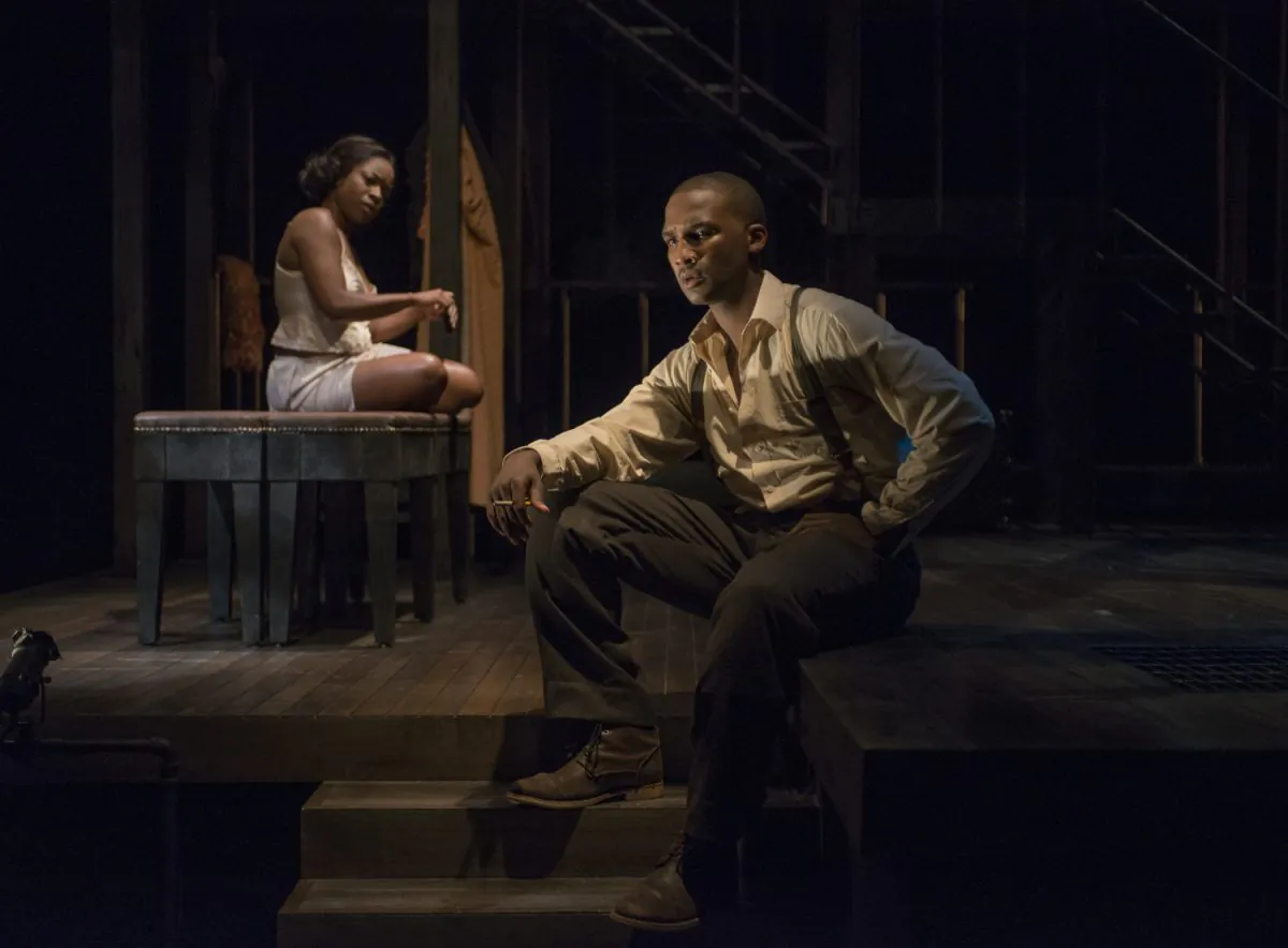 Bessie (Tracey N. Bonner) and Bigger (Jerod Haynes) in Chicago’s Court Theatre’s production of “Native Son.” (Michael Brosilow)