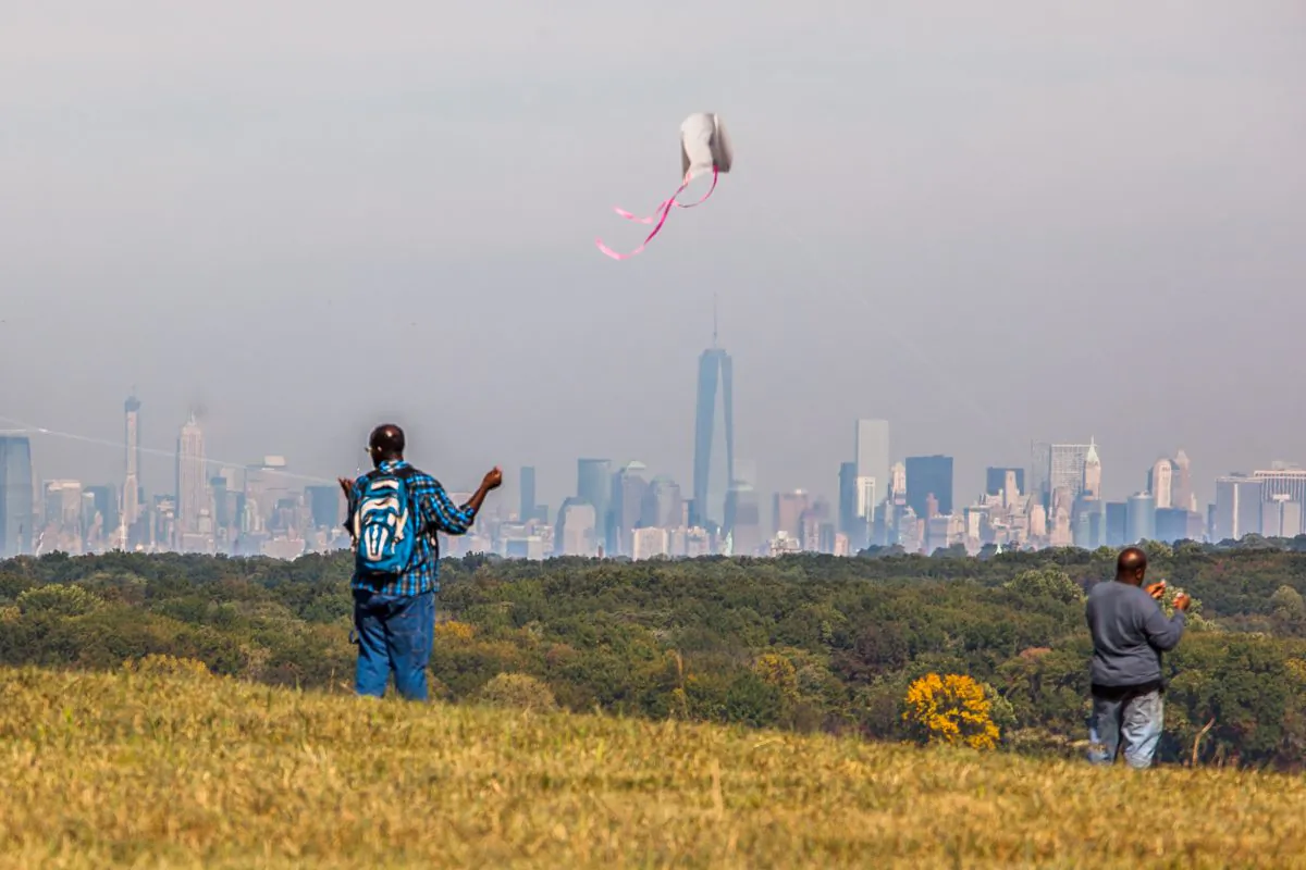 Sneak-peak opening of the Freshkills Park on Staten Island, Sept. 28, 2014. (Petr Svab/Epoch Times)