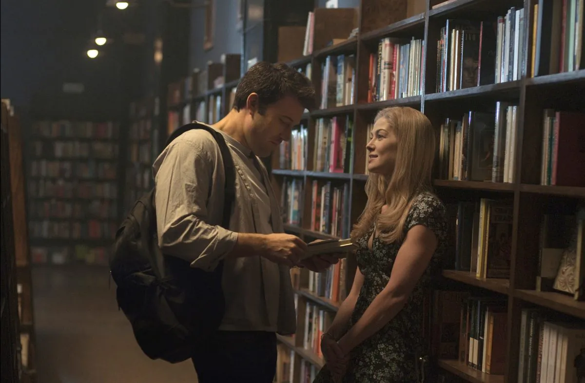 Ben Affleck and Rosamund Pike appear in a scene from "Gone Girl." The film, based on the best-selling novel, released Oct. 3. (AP Photo/20th Century Fox, Merrick Morton)