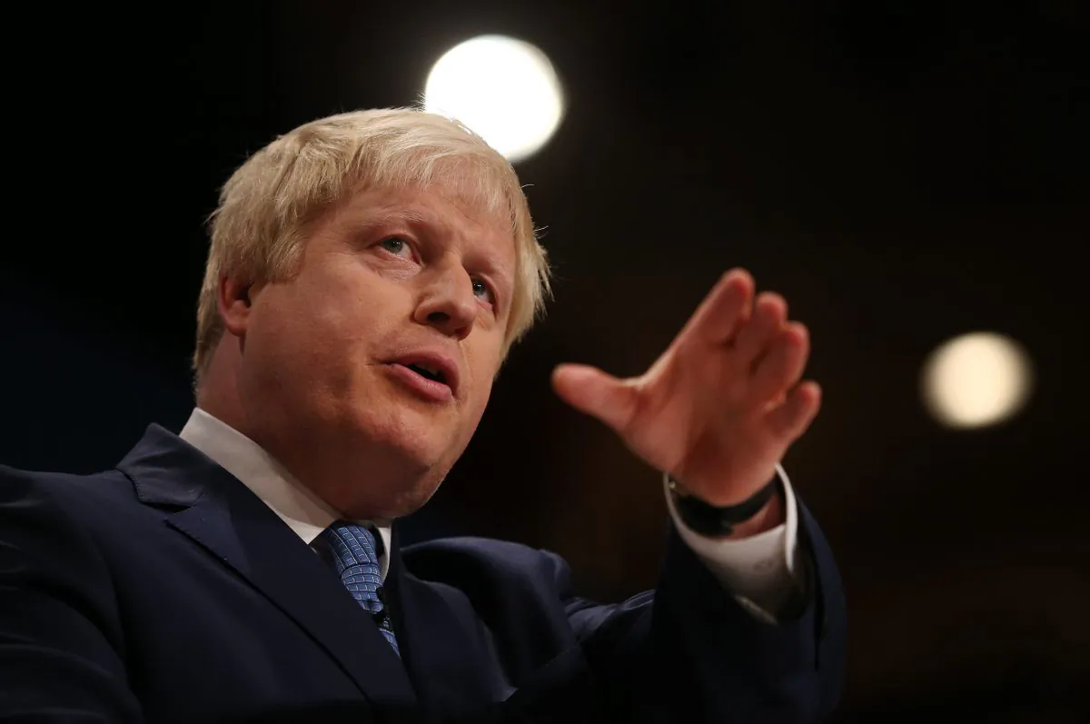 Mayor of London Boris Johnson addresses the Conservative party conference on Sept. 30, 2014 in Birmingham, England. 