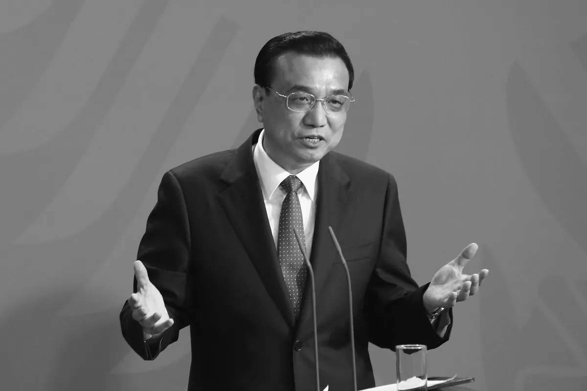 Chinese Premier Li Keqiang speaks at a news conference with German Chancellor Angela Merkel during German-Chinese government consultations on Oct. 10, 2014 in Berlin, Germany. (Adam Berry/Getty Images)