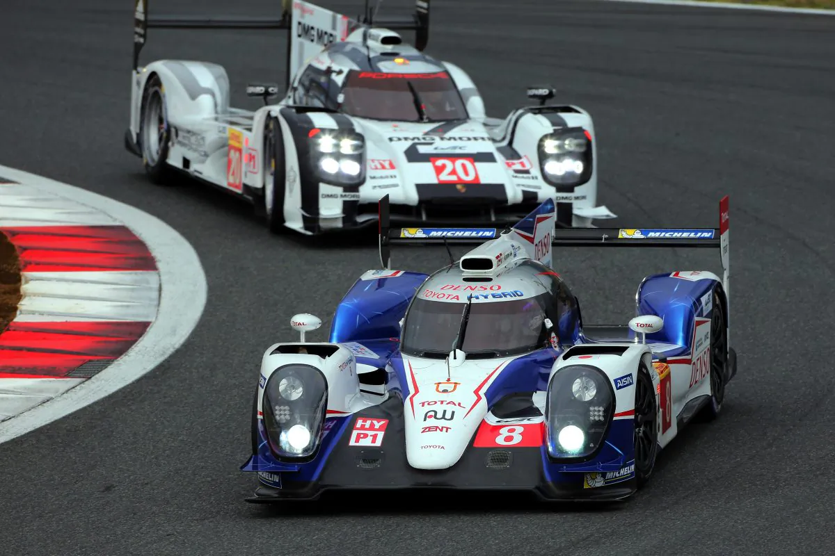 The #8 Toyota TS 040 Hybrid driven by Sebastien Buemi and Anthony Davidson won the FIA WEC Six Hours of Fuji Sunday. (http://newsroom.toyota.eu/)