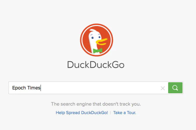 (Screenshot of DuckDuckGo website)