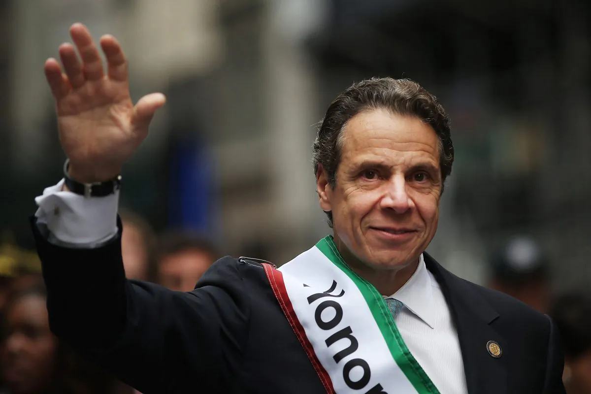 New York Gov. Andrew Cuomo marches in the annual Columbus Day parade on Oct. 13, 2014, in New York City. (Spencer Platt/Getty Images)