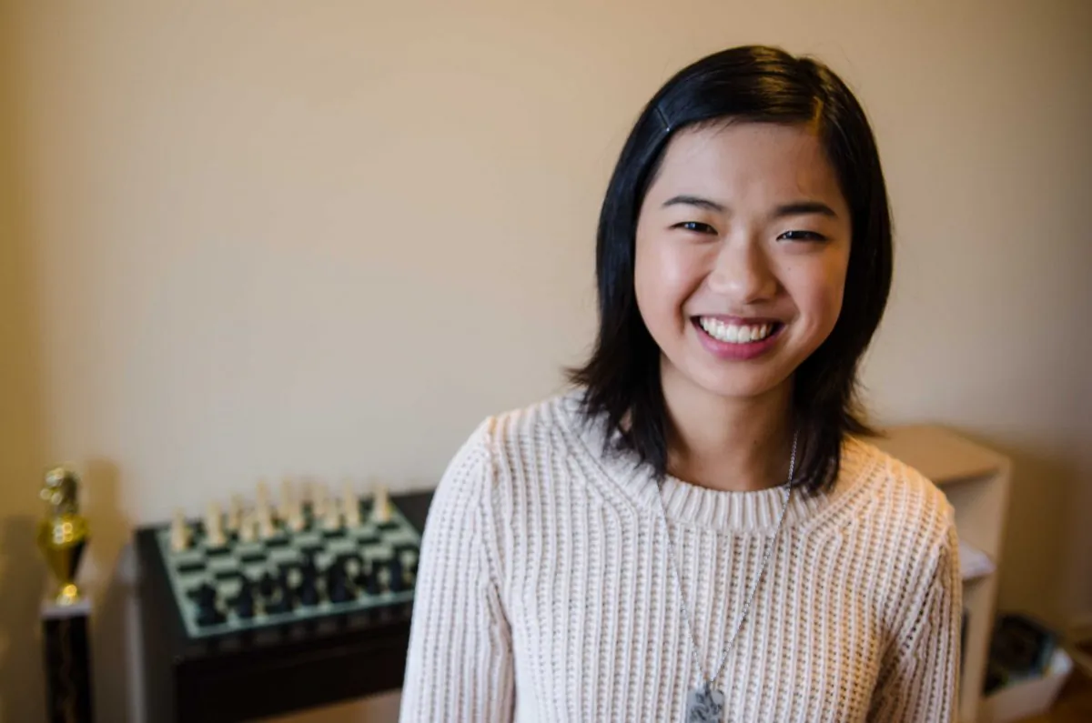 Qiyu Zou, the world’s top chess player for girls under 14, shared about life lessons learned in chess during an interview in Ottawa on Oct 10. (Matthew Little/Epoch Times)