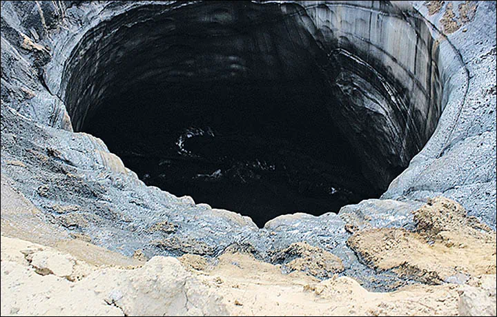 Yamal crater in Siberia. (The Siberian Times)
